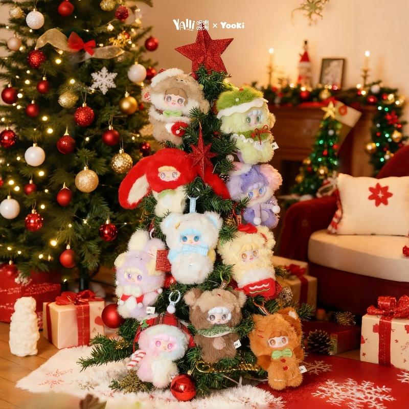 Genuine Yooki Christmas Jingle Bells  Plush Doll Bag Package Hanging Girl Christmas  Present Good Gift For Kids