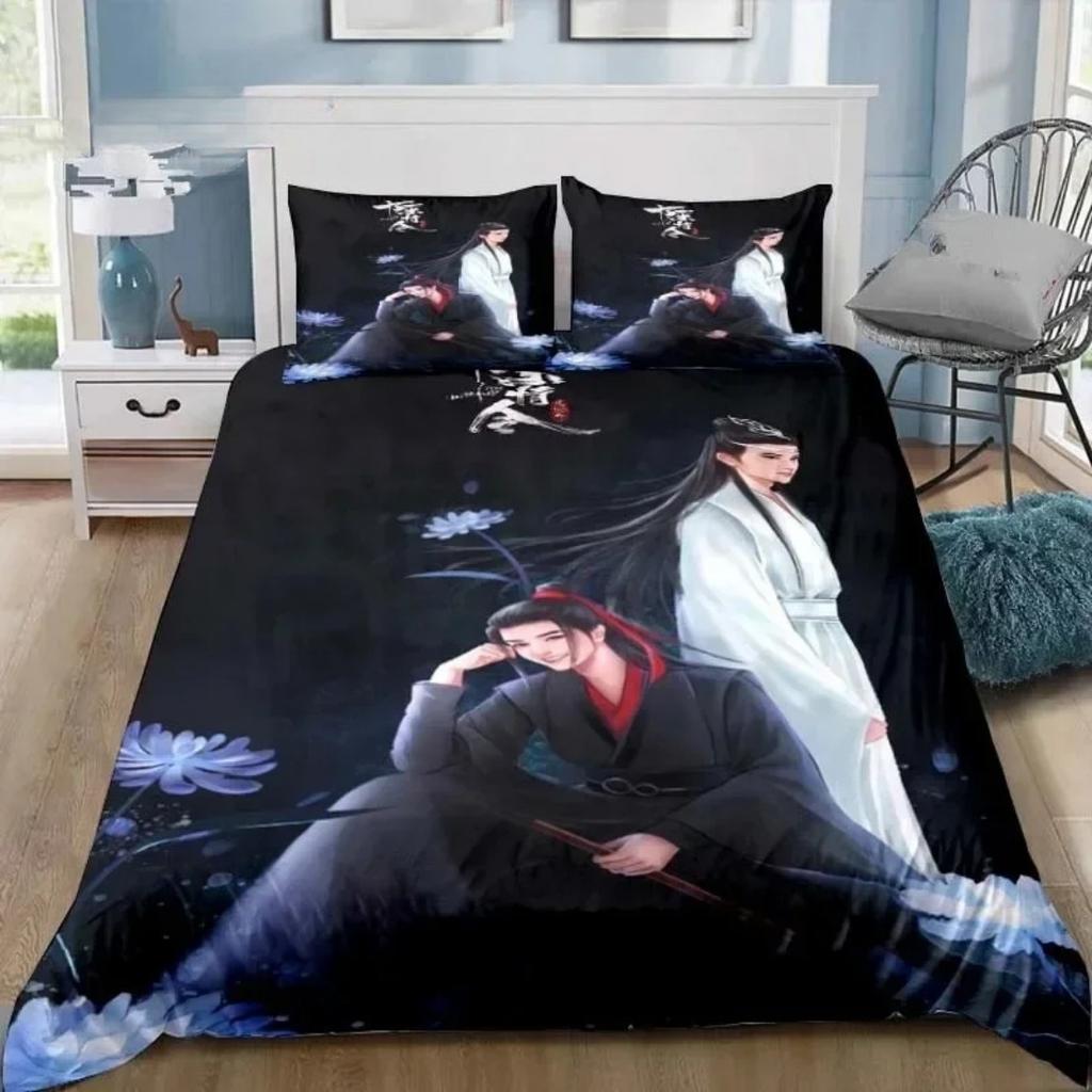 Xiao Zhan Wang Yi Bo Bedding Set The Untamed Drama Bedding Set For Boy Girl Set Home Decoration Single Twin Full Queen King Size