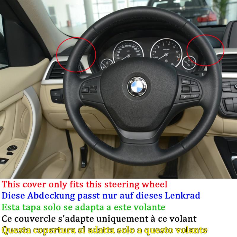Suede Leather Car Steering Wheel Cover Hand Sewing Non-Slip Breathable For BMW 3 Series 320Li F20 F30 F31 F34 F21 F22 F23