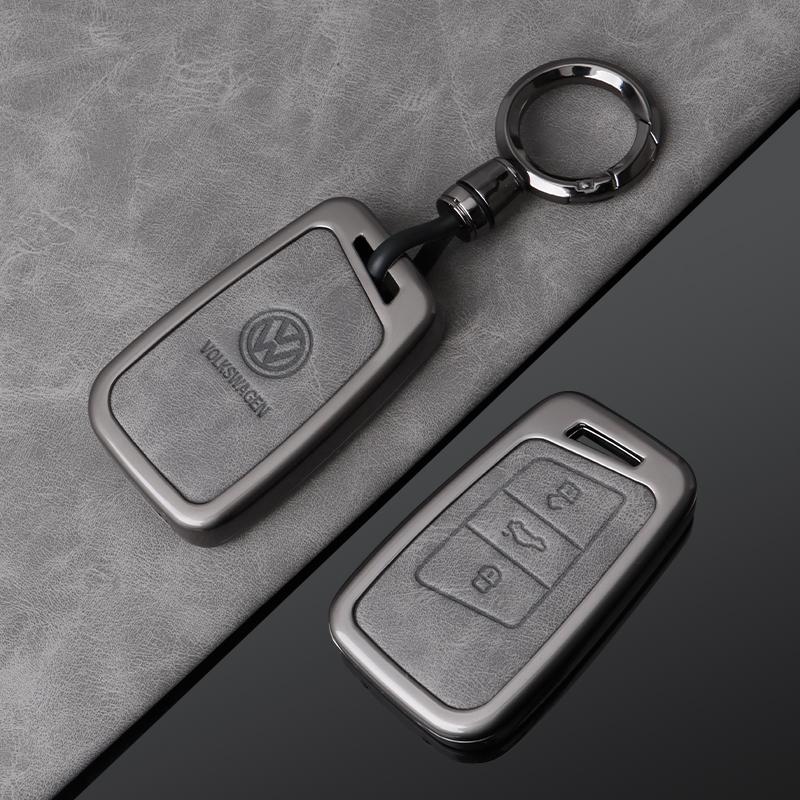 For VOLKSWAGEN VW Zinc Alloy Leather Car Key Cover For VW Volkswagen Magotan iguan MK2 Passat B8 CC Passat B8 Remote Fob Protect