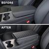 Carwiner Center Console Cover For -2026 Tesla Model 3 Model Y, PU Leather Armrest Box Cushion Protector Accessories