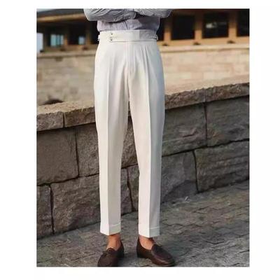 2023 Italian Slim-Fit Men's Business Casual High-Waisted Dress Pants for Autumn and Spring