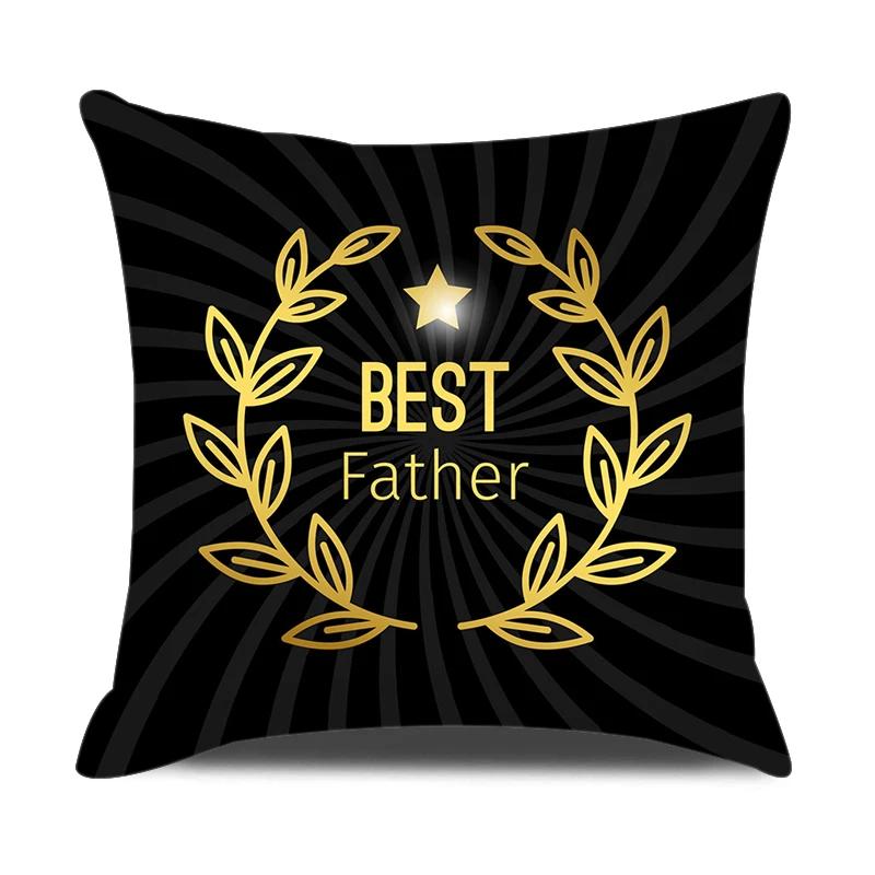 Vatertagsgeschenke Kissenbezug 18x18 Zoll Ich liebe Papa Buchstaben Dekokissenbezug Party Zuhause Dekokissenbezug für Sofa