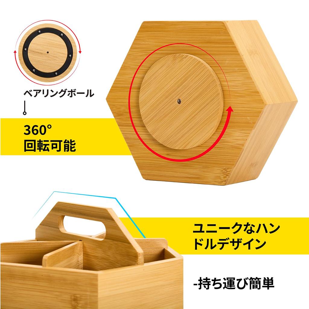 MEEDEN Pen Holder, Bamboo, 360-Degree Rotation, Desktop Pen Holder, Pen Rack, Pen Stand, Tool/Brush Storage, Stylish, Multifunctional, Convenient, Lar