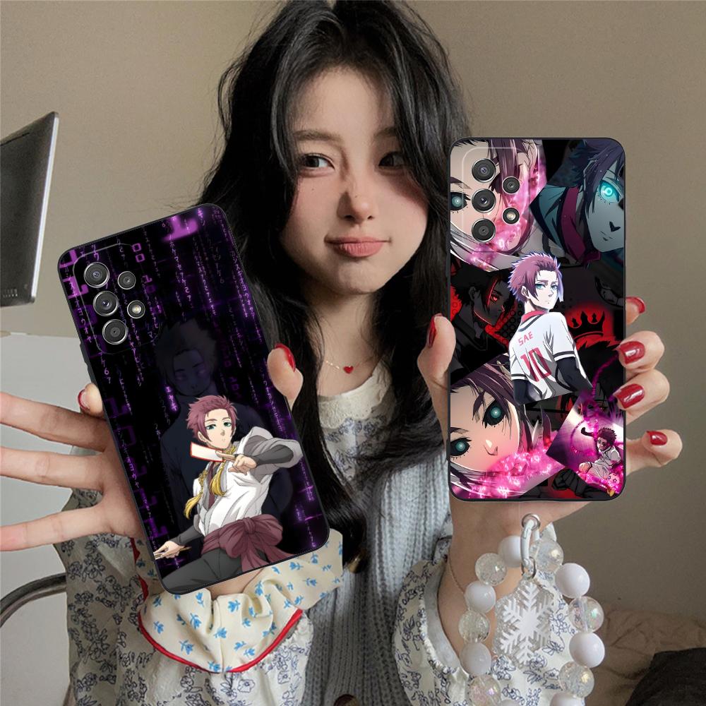 Blue Lock Itoshi sae Phone Case for Samsung Galaxy A56 55 54 53 52 51 36 35 34 23 16 15 5G Colorful Cover Pretty Luxury Cover