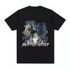Wolf Pattern Pure Cotton Printed Men's and Women's Personalized Casual Short Sleeved Summer New Fashionable Round Neck T-shirt