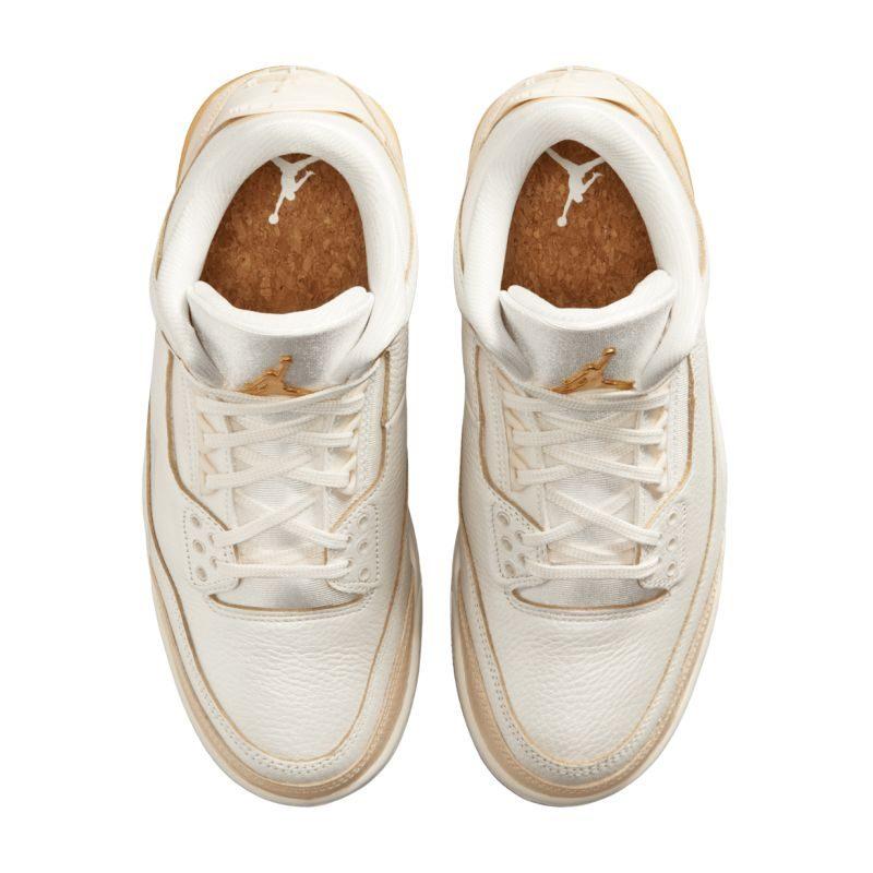 Jordan Air Jordan 3 Mid top Vintage Basketball Shoes Women's Ecru IB2255-100