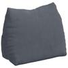Back Cushion Dark Gray 45 X 20 X 35 Cm Cord Fabric