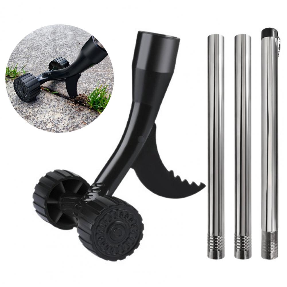 Stand-up Weed Puller with Wheels Hand Weeder Crevice Weeding Tool Wheeled Weed Remover for Sidewalk Driveways Weeds