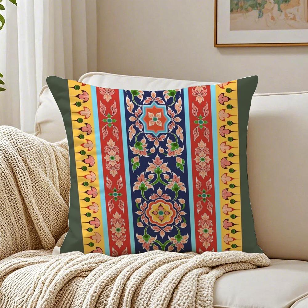 Ethnic Style Cushion Cover Pillowcase Antidustmite Living Room Sofa Decor Cushion Room