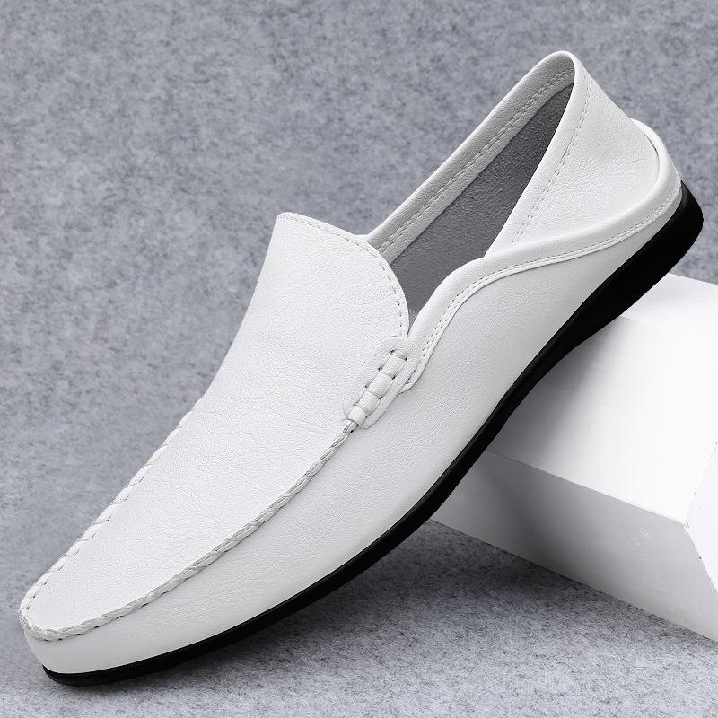 Men's shoes 2025 summer new men's British style beanie shoes trend line driving lazy people step on the heel driving casual shoes
