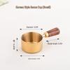 304 Stainless Steel Wooden Handle Sauce Measuring Cup for Western Cuisine