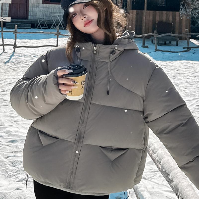 

Модная женская зимняя парка с капюшоном, свободная, теплая, женские куртки 2XL серый