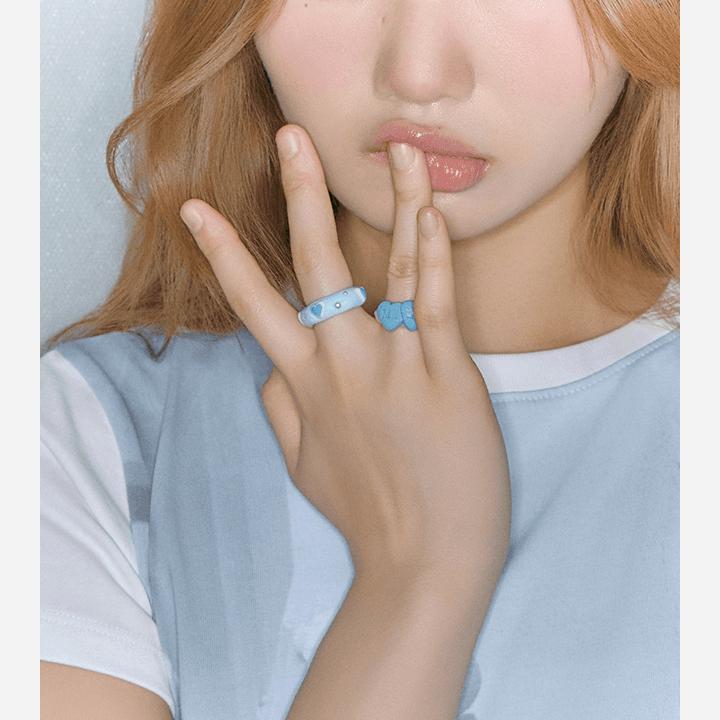 Official ILLIT x NFF Handmade "Double Heart" Ring - [Mamihlapinatapai] 4th Mini Album Special Edition