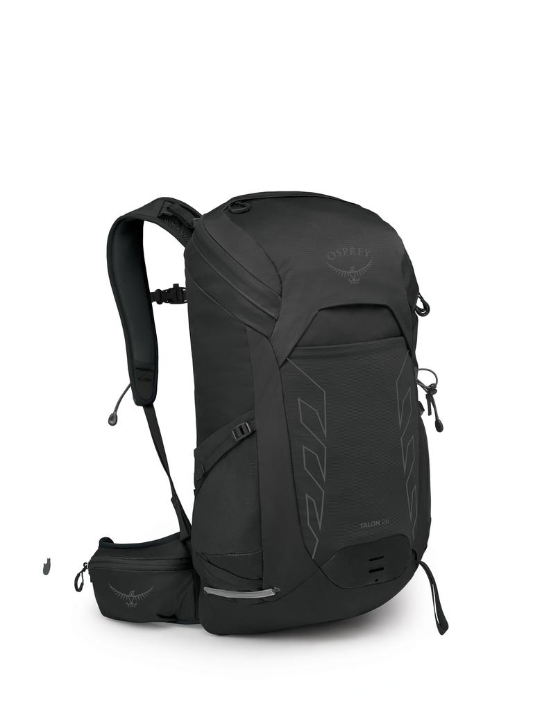 Osprey Talon 26L Lightweight Hiking Backpack with One 33 Men's Hipbelt, Black/Coal Grey., Size, Liters.