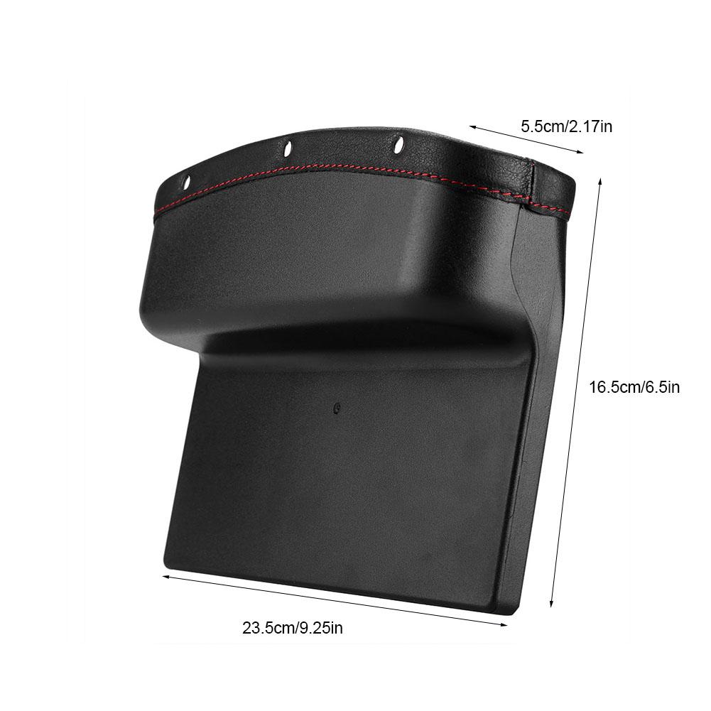 Auto Aufbewahrungsbox Auto Sitz Konsole Spalt Füllung Organizer Handy Karten Schlüsselhalter Box(Schwarz)