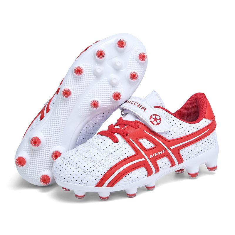 

Velcro Kids Soccer Boots Spikes Broken Spikes Boys Shoes Girls Shoes Primary School Competition Training Sneakers 28
