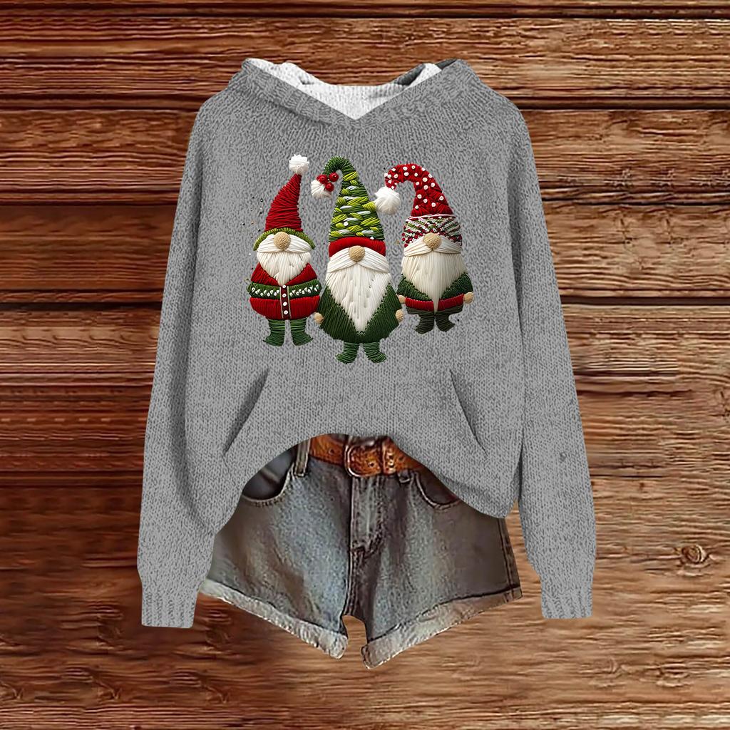 Sweatshirts For Women Knit Sweater Cute Shirt Fall Pullover Hooded Sweatshirt