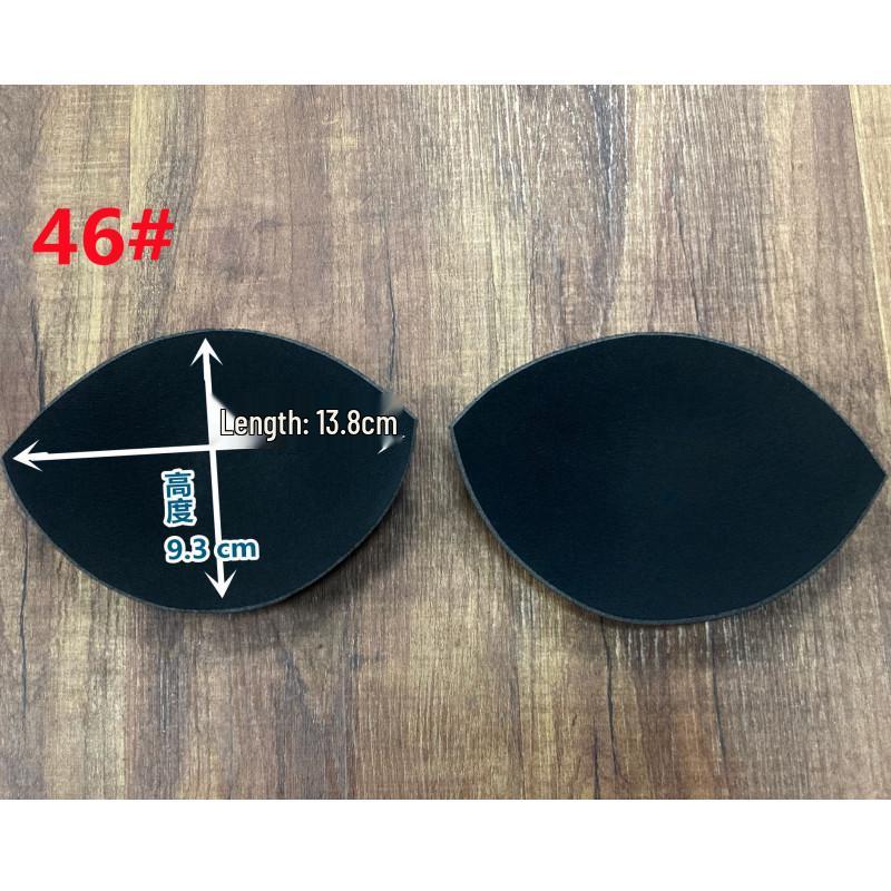 Breathable Black Oval Breast Pads, Nipple Covers, Chest Support, Body Shaper Bra Cups