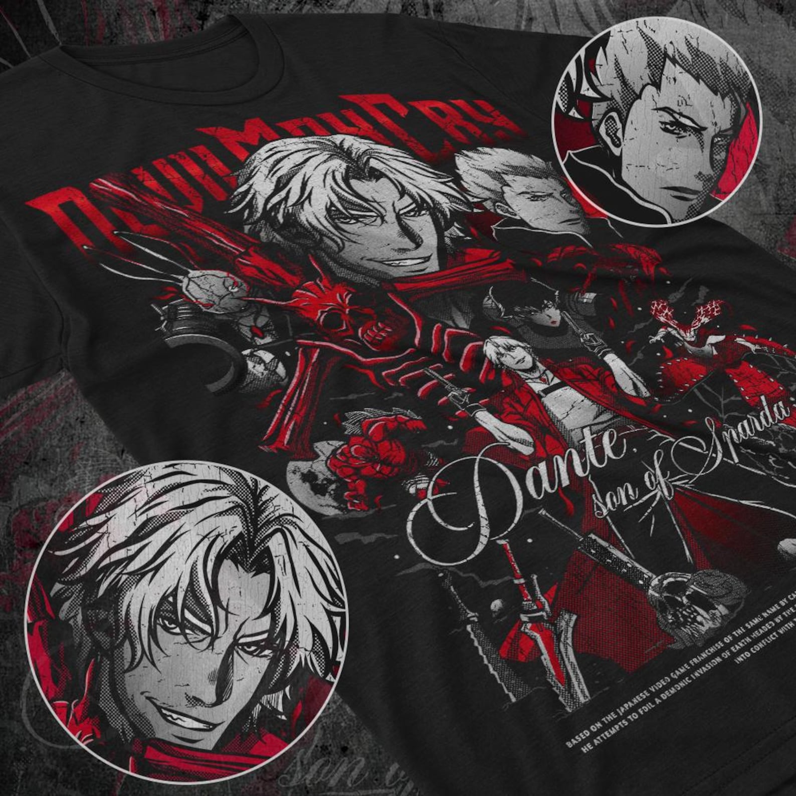 Dante Shooting DMC Premium Unisex T-Shirt, May Cry DMC3 Premium Unisex T-Shirt 2XL