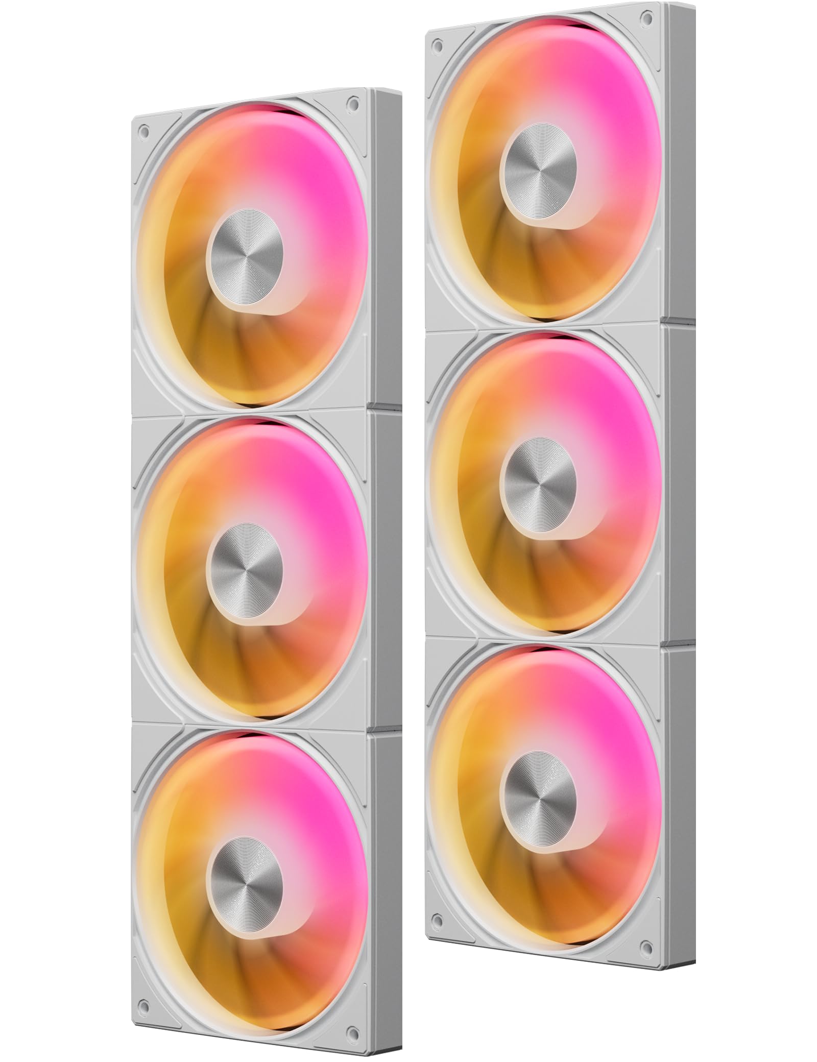 

upHere PC Case Fan 360mm Interconnect Type ARGB PC Cooling 12cm CPU Fan Daisy Chain Compatible Quiet PWM DC12V White 2 Pieces 5V3-Pin 4-Pin