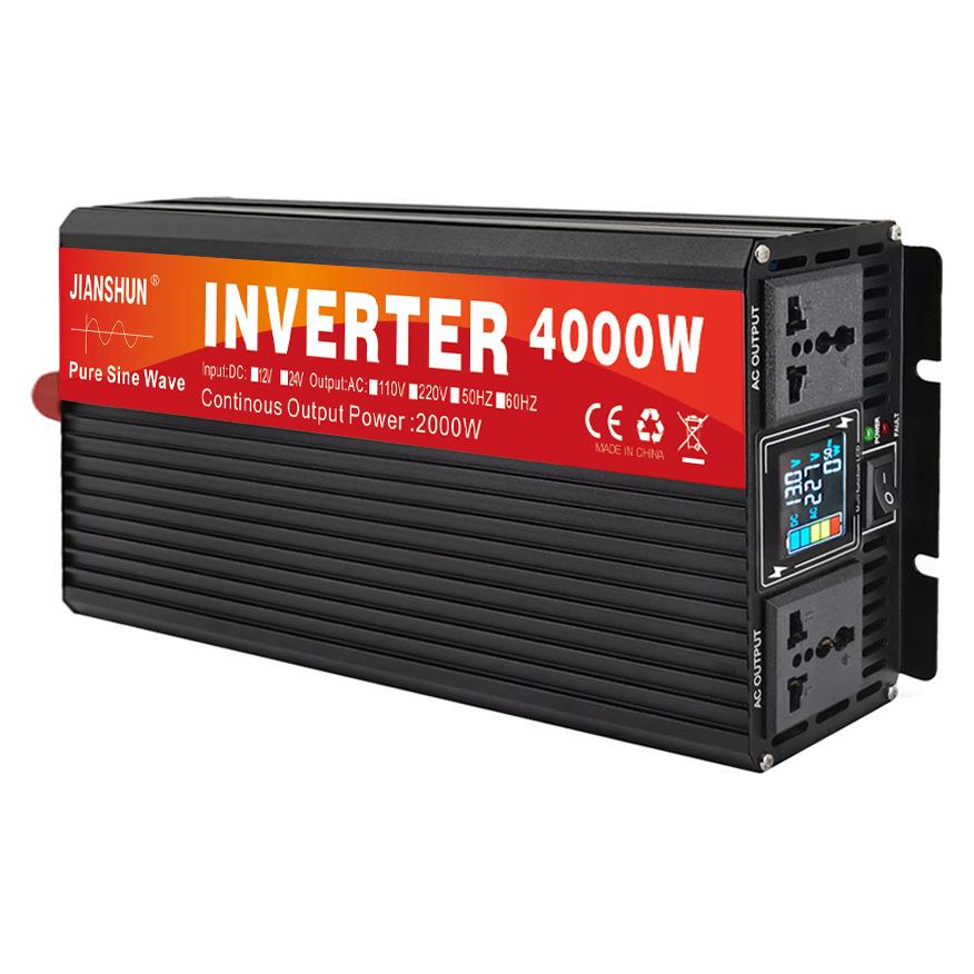 2024 Full Effekt Ren Sinusbølge Inverter 5000W 12V/24V til 220V