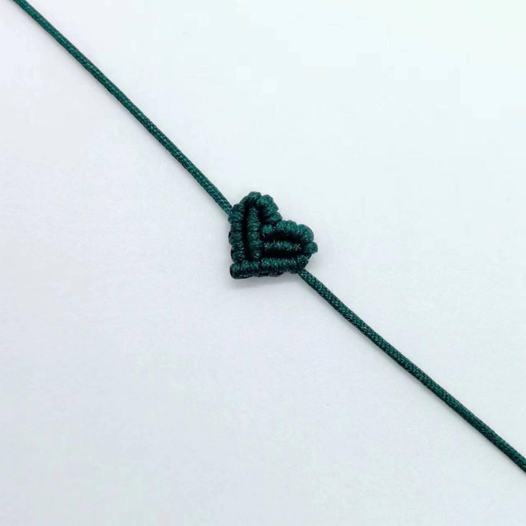 Handarbeit Handgestrickt Pfirsich Herzförmig Glücksbringend Rotes Seil Armband Verstellbar Damen Beste Freundin Anhänger Einfach Herren Paar Liebende Geschenk