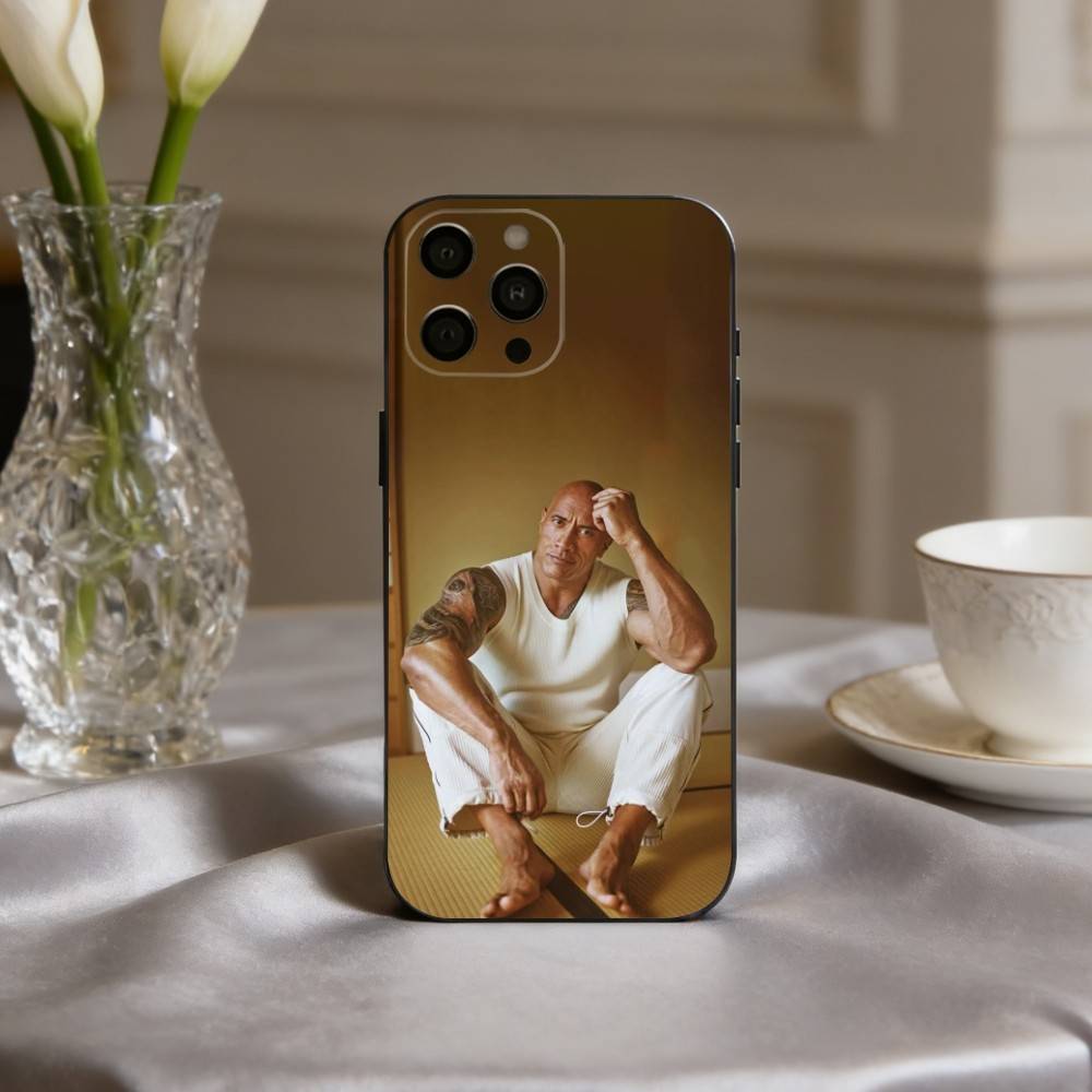 D-Dwayne Powerful J-Johnson Phone Case For iPhone 17pro,16,15,14,13,12,11 Plus,Pro Max,XS,Soft Silicone Black Cover