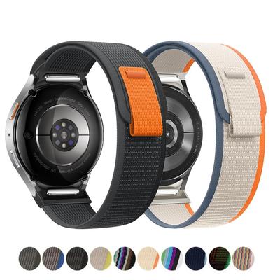 Armband für Samsung Galaxy Watch 7 FE 6 5 Pro 4 Classic 44mm 40mm Handgelenk Keine Lücken Nylon Trail Riemen Armband Galaxy Watch 7 Armband