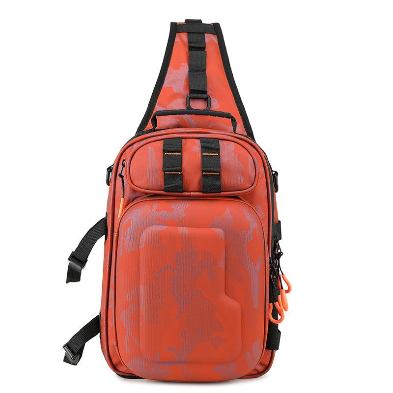 

New Multi Purpose Shoulder Crossbody Bag Camouflage Large Capacity Cycling Backpack Outdoor Sports Chest Bag оранжевый