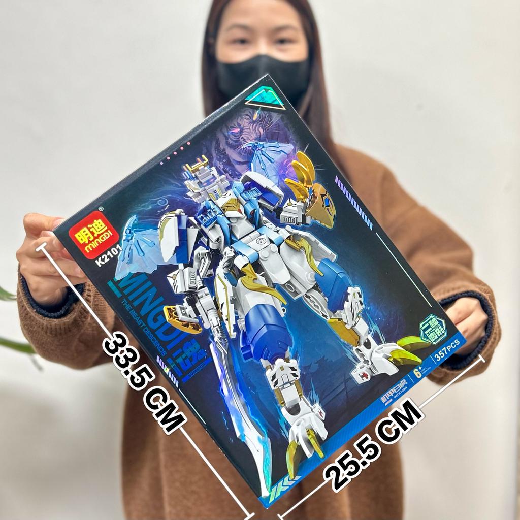 Boys Building Block Toys Compatible With Guofeng Mecha Building Block Ornament Mechanism Points Gift