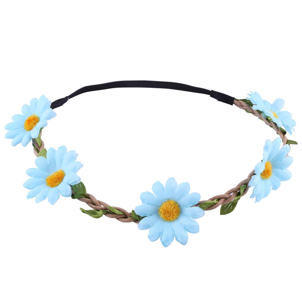 Bride Daisy Crown Hairband for Girls Flower Crown Floral Garland Headbands for Festival Wedding Party