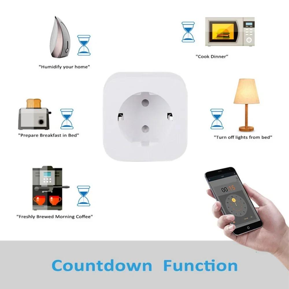 16A/20A Power Plug Smart Plug EU AC100-240V Wifi Smart Socket Power Outlet Alexa Google Home Voice Control Tuya Smart Life APP
