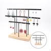 Earrings Holder Organizer Decorative Display with Detachable Wooden Base for Ear Bracelet