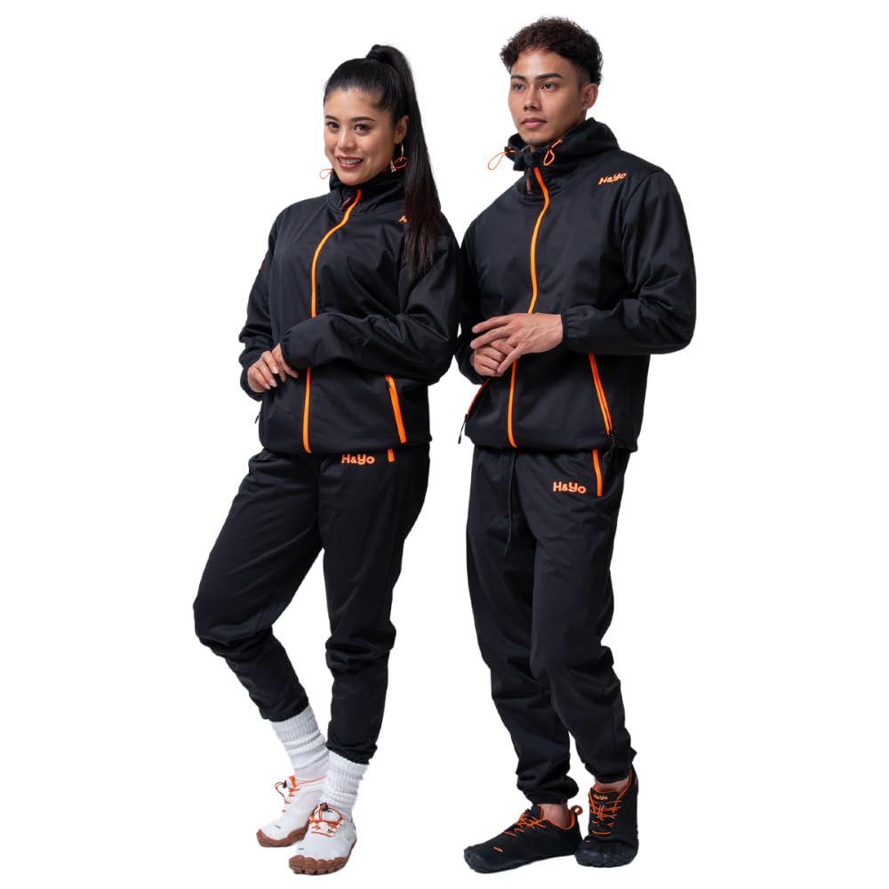 [H&Yo] Sauna Suit for Men and Women - Developed by a Body Shaping Specialist - Unisex Sauna Goods - Jersey Material Diet Suit - Sweat Support - High H