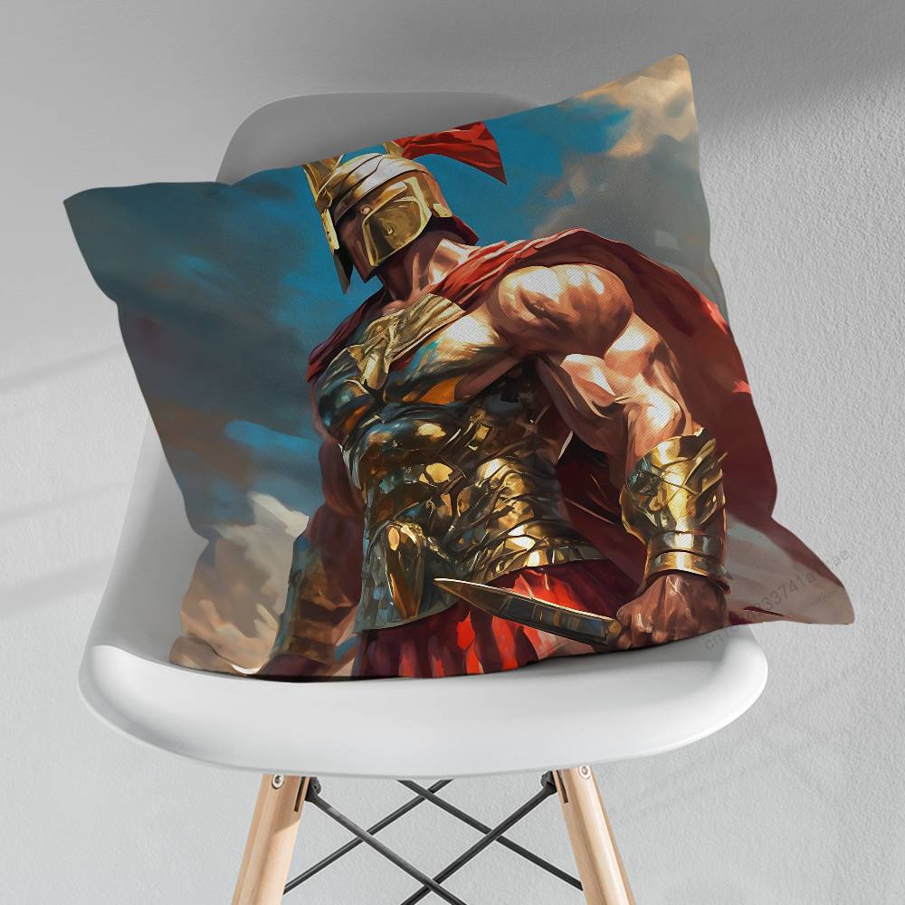 Cool Art Sparta Warrior Pillowcase for Sofa Room Office Decor Printing  Merchandise AllMatch Cushion Cover