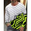 Simple Men's Sports Quick-drying Long-sleeved T-shirt 3D Printing High-definition New Sports Men's Autumn Casual Round Neck Tops