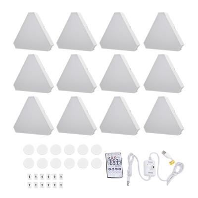 12 Set RGB LED Wall Light Kit Wifi Music Sync Color Changing Remote Voice APP Control Wall Lamp
