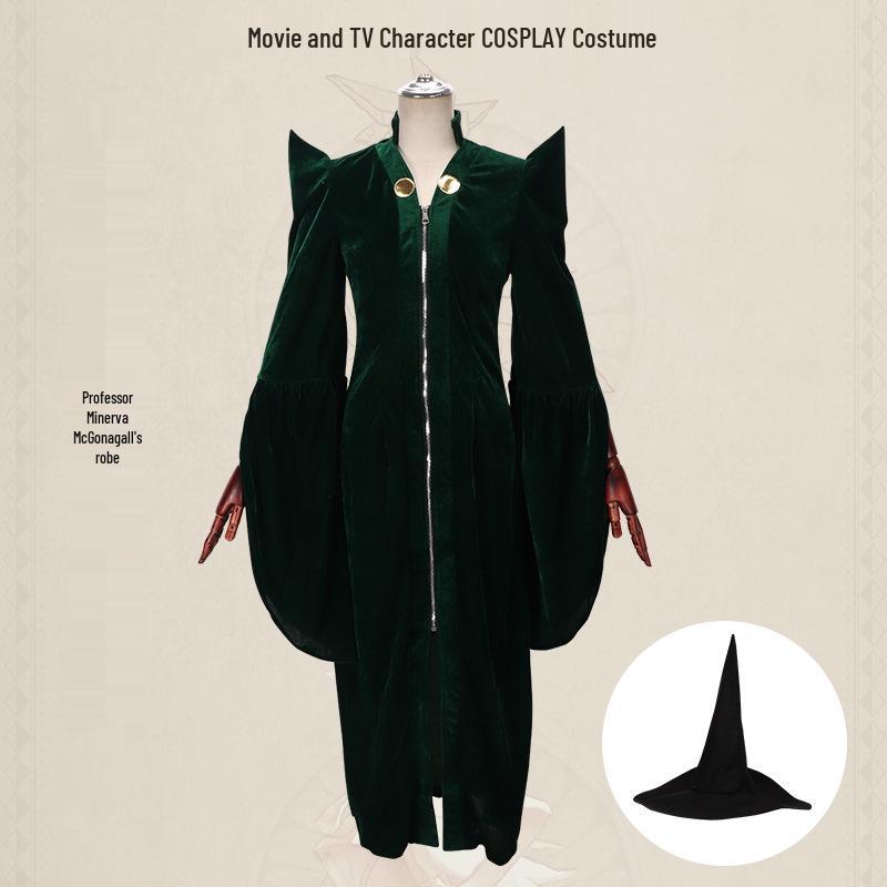 Harry Potter Minerva McGonagall Hogwarts Rektor Cosplay Robe Kostym