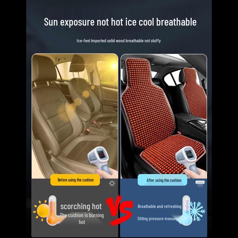 3D Breathable Wood Bead Car Seat Cooling Pad