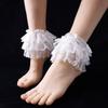 1 paire de couvre-chaussettes courts multicouches Couvre-pieds doux Style Lolita Bordures pour chaussettes JK