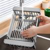 Retractable Stainless Steel Kitchen Sink Shelf Dish Rack Adjustable Sink Rack Kitchen Dish Holder Dish Drainer Fruits Vegetable Draining Rack