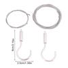 Adjustable Automatic Wire Rope Spring Hook Clothesline Picture Hanging Suspension Code Cable With Curved Hook