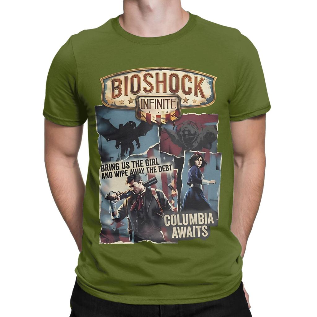 Bbioshock Infinite Stadt im Himmel Neuheit 100% Baumwolle T-Shirt Bbioshock Oberteile T-Shirts Für Unisex