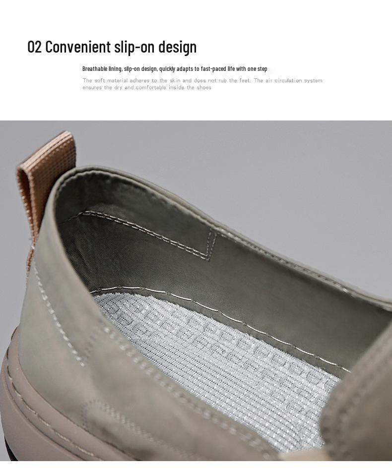 2025 Spring Men's Breathable Lightweight Sneakers - Versatile Slip-on Loafers
