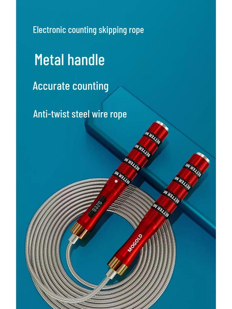 MOGOLD Smart Bluetooth Jump Rope with Counting & Four Silicone Rings