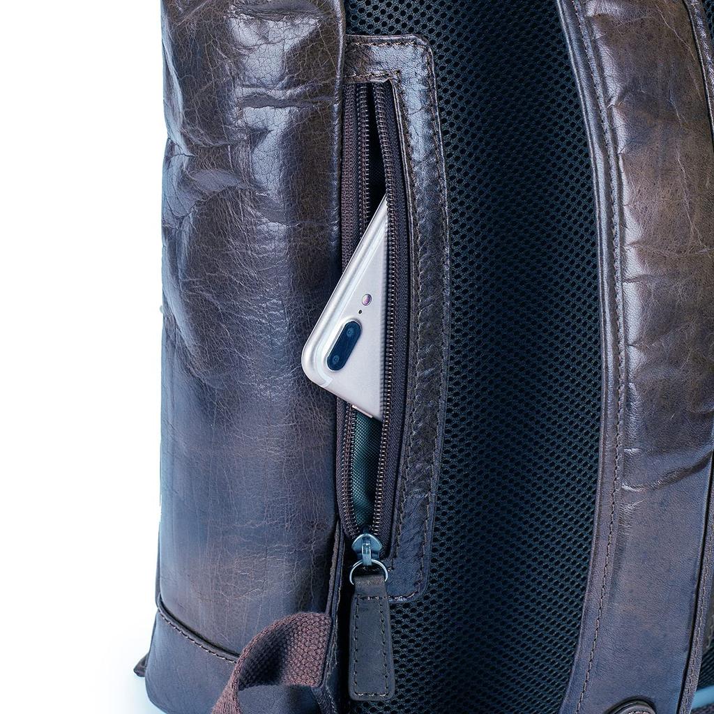Rucksack Leather Compatible with A4 3115 Brown One Size [ENZO DESIGN] Men's
