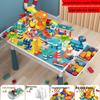 Large Particle Multifunctional Building Blocks Table for Early Education Games