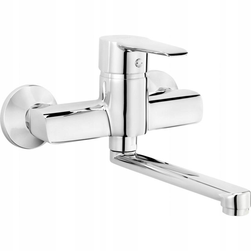 Wall-Mounted Single-Handle Basin Mixer with Swivel Spout, Corio