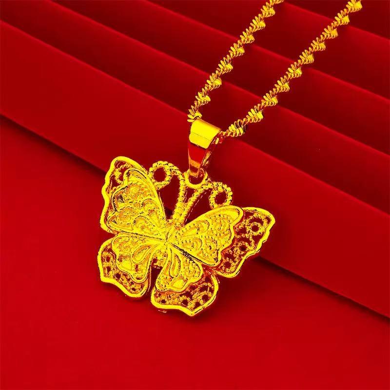 

Элегантное полое ожерелье-подвеска в виде бабочки для женщин - Универсальная сплавная цепочка на ключицу